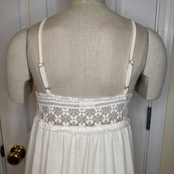 POL Ivory Babydoll Lace Boho Tank Top Dress Small SMT2667 – NWOT - Picture 3 of 7